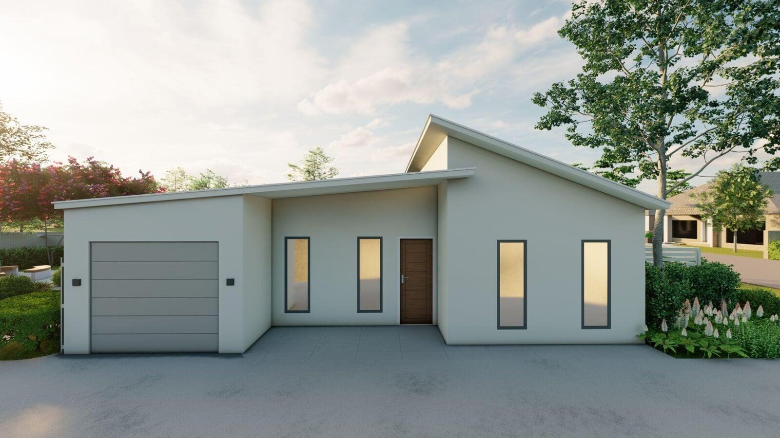 Kallangur Villa Front Elevation with Garage Queensland