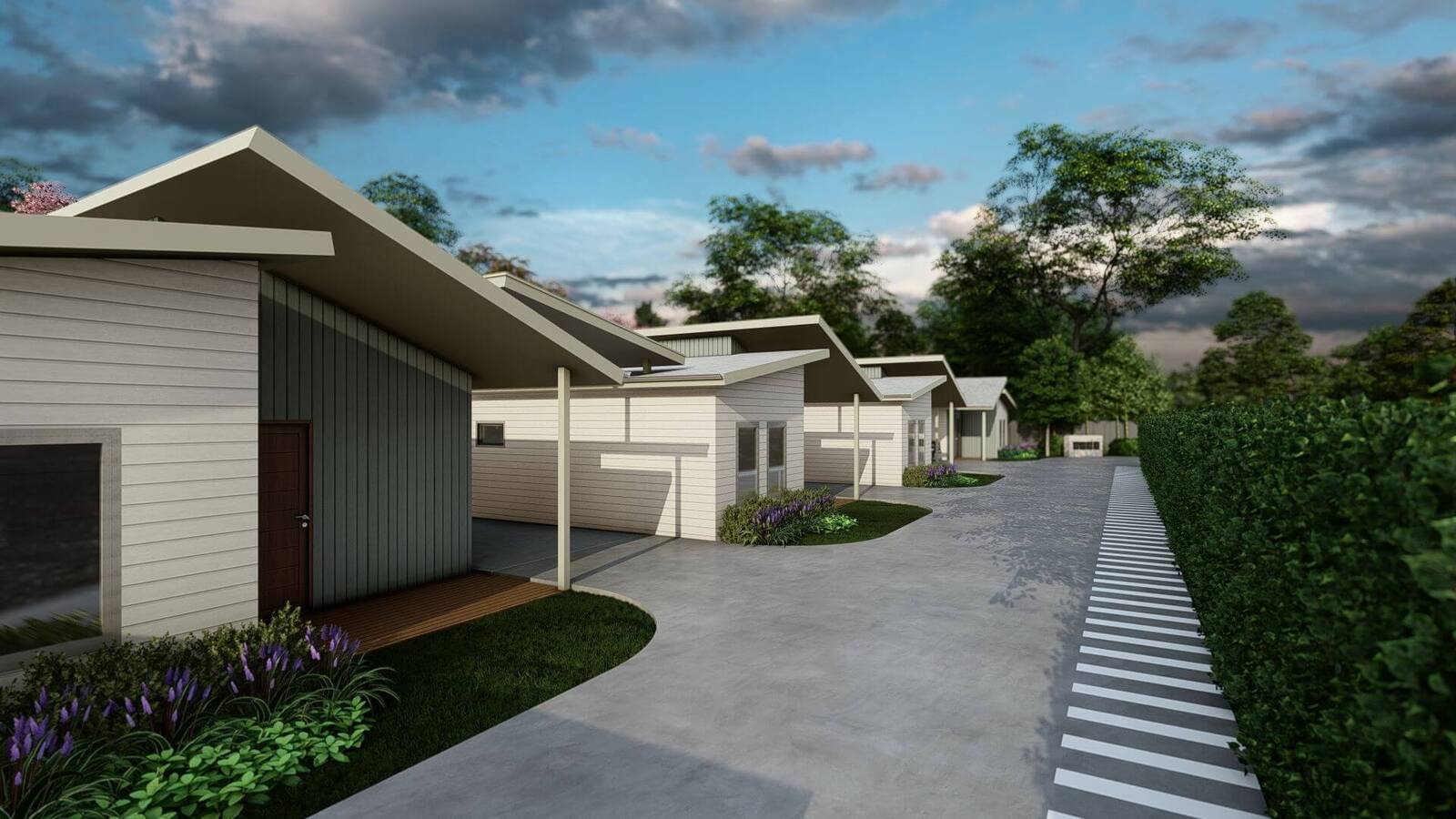 Scone Villa Side Walkway Perspective, New South Wales Area